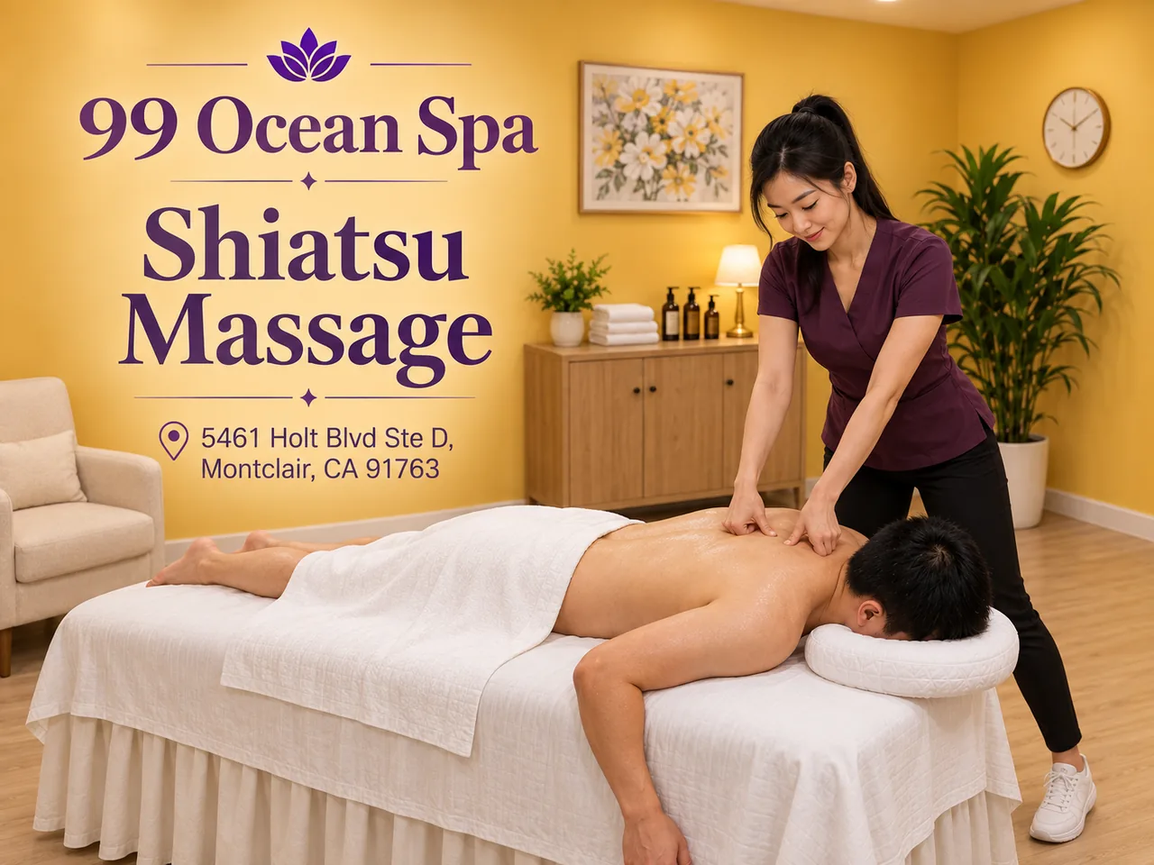 Shiatsu Massage in Montclair, CA at 99 Ocean Spa
