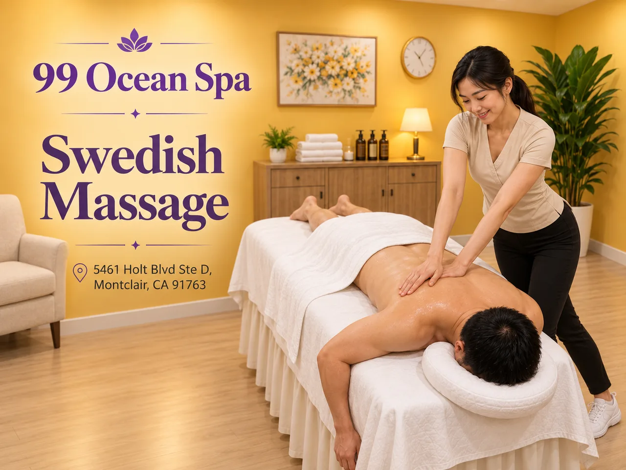 Swedish Massage in Montclair, CA at 99 Ocean Spa